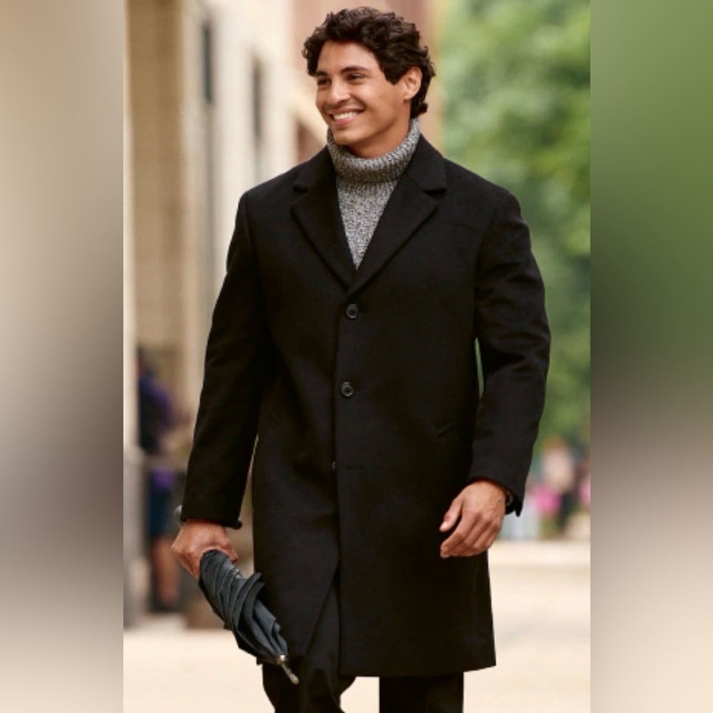 Michael Kors Black Wool Trench Coat